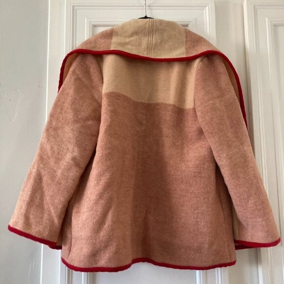 NWT Carleen Free People Scarf Jacket Orange 100% Wool Made In USA Sz XL - Picture 7 of 7